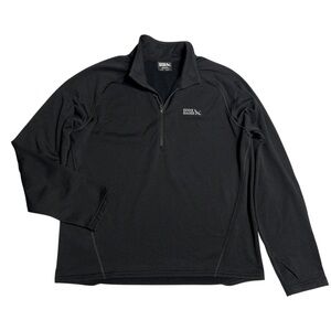 Eddie Bauer Charcoal Quarter-Zip Fleece